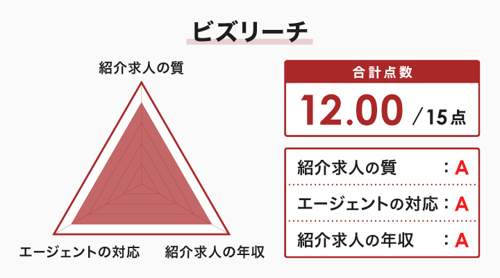 ビズリーチのレーダーチャート