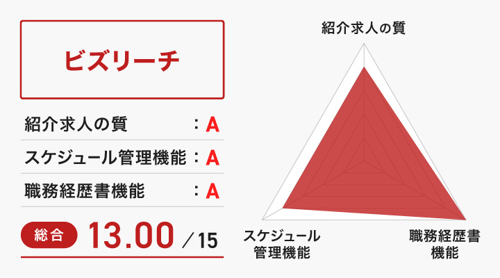 ビズリーチのレーダーチャート
