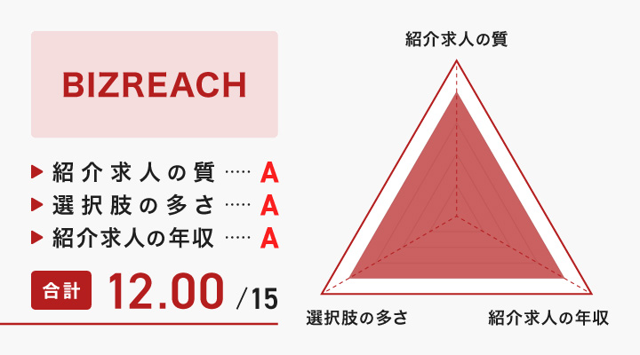BIZREACHのレーダーチャート