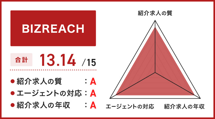 BIZREACHのレーダーチャート