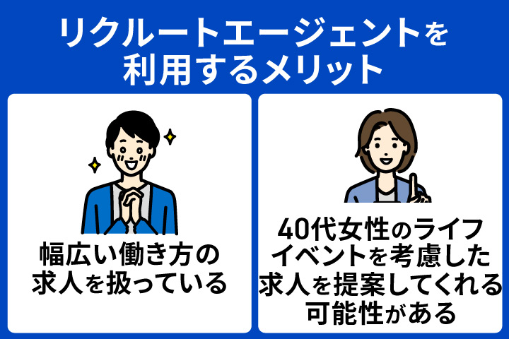 40代女性が転職でリクルートエージェントを利用するメリット